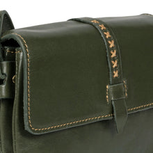 Load image into Gallery viewer, Lowell 01 Green Leather Sling Bag
