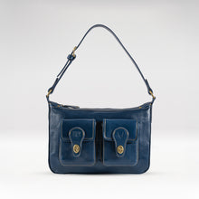 Load image into Gallery viewer, Pyne 02 Blue Leather Shoulder Bag
