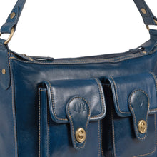 Load image into Gallery viewer, Pyne 02 Blue Leather Shoulder Bag
