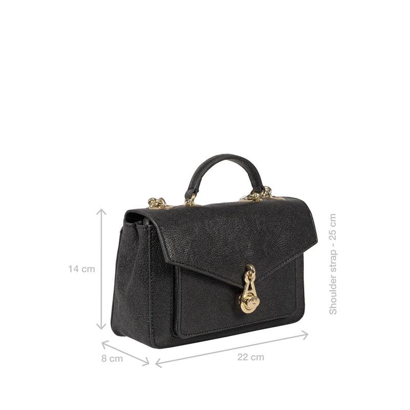 Sterling 01 Black Leather Shoulder Bag