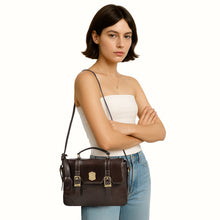 Load image into Gallery viewer, Trinity 01 Brown Leather Shoulder Bag
