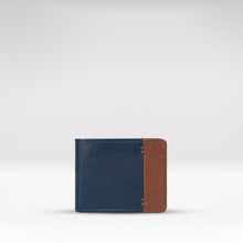 Load image into Gallery viewer, Andover W2 Blue Leather Trifold Wallet
