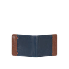 Load image into Gallery viewer, Andover W2 Blue Leather Trifold Wallet

