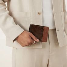 Load image into Gallery viewer, Andover W2 Brown Leather Trifold Wallet
