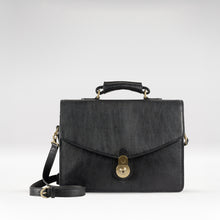 Load image into Gallery viewer, Gi First Black Leather  Briefcase
