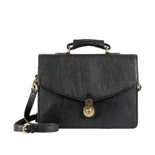 Load image into Gallery viewer, Gi First Black Leather  Briefcase
