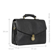 Load image into Gallery viewer, Gi First Black Leather  Briefcase
