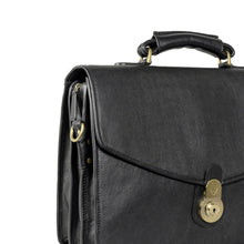 Load image into Gallery viewer, Gi First Black Leather  Briefcase
