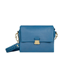 Load image into Gallery viewer, Lucina Blue Leather Shoulder Bag

