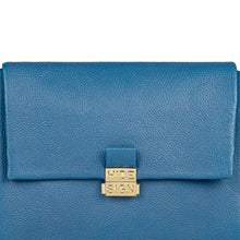 Load image into Gallery viewer, Lucina Blue Leather Shoulder Bag

