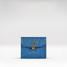 Load image into Gallery viewer, Terra W1 Blue Leather Bi-Fold Wallet
