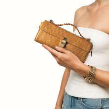 Load image into Gallery viewer, Terra W2 Tan Leather Sling Wallet
