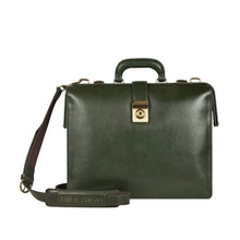 Load image into Gallery viewer, Patagonia 01 Green Leather Briefcase
