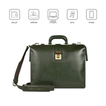 Load image into Gallery viewer, Patagonia 01 Green Leather Briefcase
