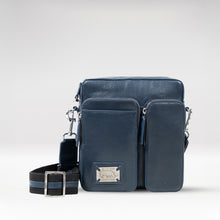 Load image into Gallery viewer, Okavango 01 Blue Leather Crossbody
