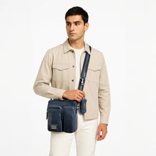 Load image into Gallery viewer, Okavango 01 Blue Leather Crossbody
