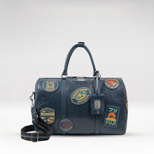 Load image into Gallery viewer, Okavango 02 Blue Leather Duffle Bag
