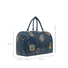 Load image into Gallery viewer, Okavango 02 Blue Leather Duffle Bag
