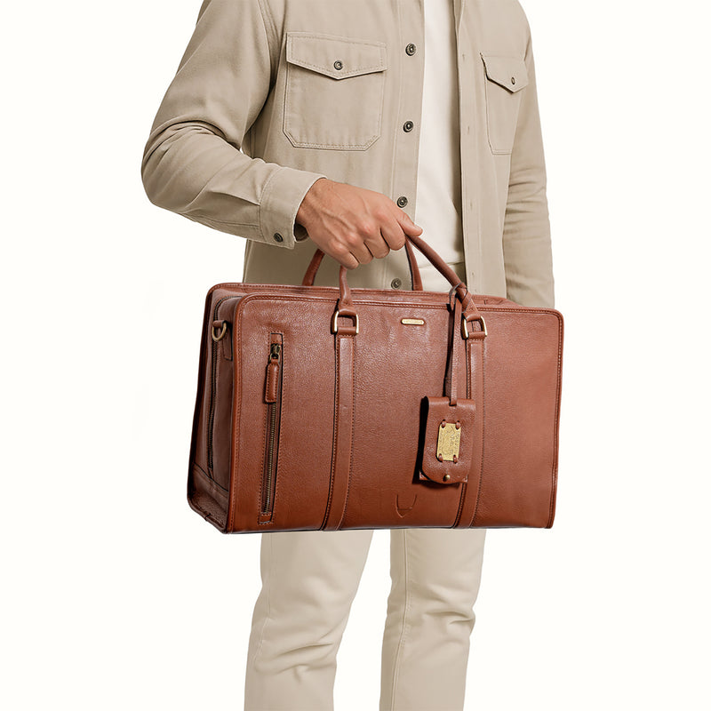 Patagonia 03 Tan Leather Duffle Bag