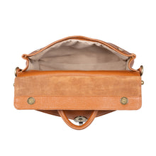 Load image into Gallery viewer, Kowloon 01 Orange Leather Saddle Bag
