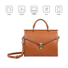 Load image into Gallery viewer, Kowloon 01 Orange Leather Saddle Bag
