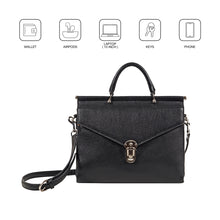Load image into Gallery viewer, Kowloon 01 Black Leather Saddle Bag
