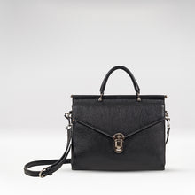 Load image into Gallery viewer, Kowloon 01 Black Leather Saddle Bag
