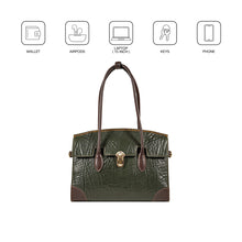 Load image into Gallery viewer, Kowloon 03 Green Leather Tote Bag
