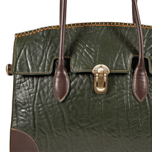 Load image into Gallery viewer, Kowloon 03 Green Leather Tote Bag
