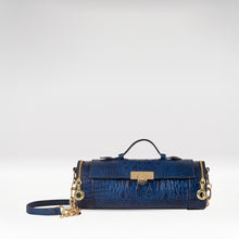 Load image into Gallery viewer, Louvre 01 Blue Leather Sling Bag
