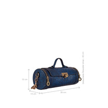 Load image into Gallery viewer, Louvre 01 Blue Leather Sling Bag
