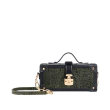 Load image into Gallery viewer, Louvre 02 Green Leather Shoulder Bag
