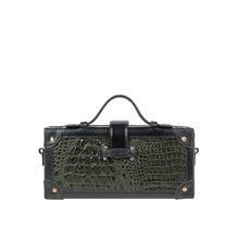 Load image into Gallery viewer, Louvre 02 Green Leather Shoulder Bag
