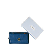 Load image into Gallery viewer, Alps W1 Blue Leather Trifold Wallet
