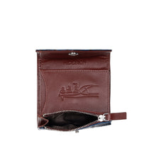 Load image into Gallery viewer, Louvre W1 Blue Leather Trifold Wallet
