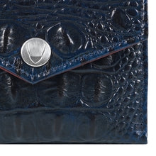 Load image into Gallery viewer, Louvre W1 Blue Leather Trifold Wallet
