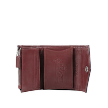 Load image into Gallery viewer, Louvre W1 Blue Leather Trifold Wallet
