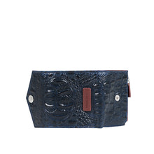 Load image into Gallery viewer, Louvre W1 Blue Leather Trifold Wallet
