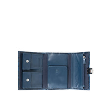 Load image into Gallery viewer, Louvre W2 Blue Leather Jewellery Organiser
