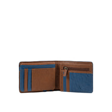 Load image into Gallery viewer, Patagonia W1 Blue Leather Bi-Fold Wallet
