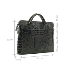 Load image into Gallery viewer, Carnegie 01 Green Leather Laptop Bag

