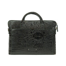 Load image into Gallery viewer, Carnegie 01 Green Leather Laptop Bag
