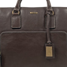 Load image into Gallery viewer, Carnegie 02 Brown Leather Laptop Bag
