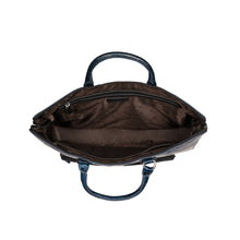 Load image into Gallery viewer, Carnegie 02 Blue Leather Laptop Bag
