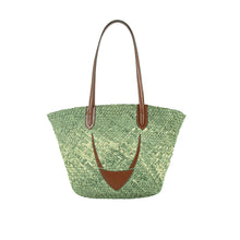 Load image into Gallery viewer, Luma Green Natural raffia Shoulder Bag
