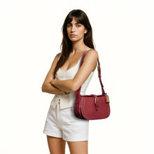 Load image into Gallery viewer, Antoinette 02 Red Leather Shoulder Bag
