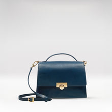 Load image into Gallery viewer, Antoinette 03 Blue Leather Shoulder Bag
