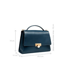 Load image into Gallery viewer, Antoinette 03 Blue Leather Shoulder Bag
