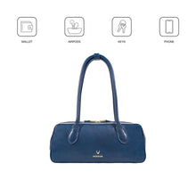 Load image into Gallery viewer, Antoinette 04 Blue Leather Shoulder Bag
