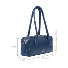 Load image into Gallery viewer, Antoinette 04 Blue Leather Shoulder Bag
